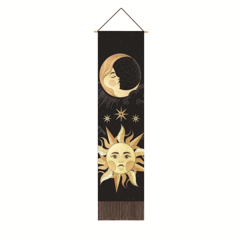 Nordic Sun and Moon Tapestry Wall Hanging Cotton Linen Polyester|Home Decor Wall Art