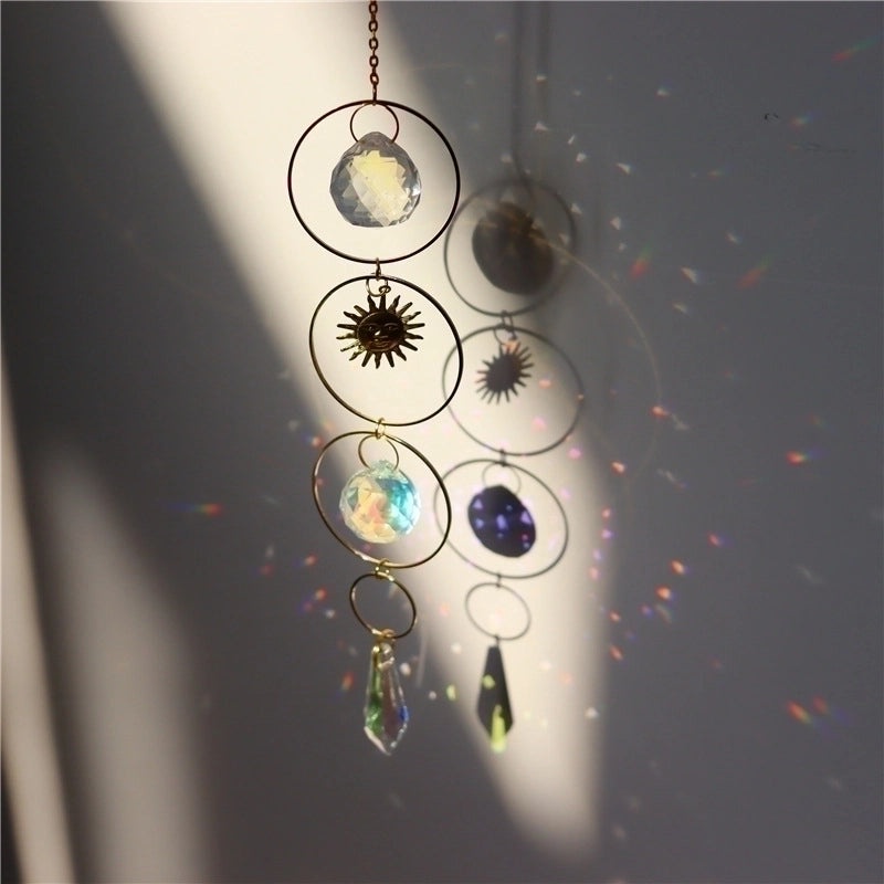 Trendy Sun-Shaped Crystal Suncatcher Wind Chime for Wall Decor|Home Decor