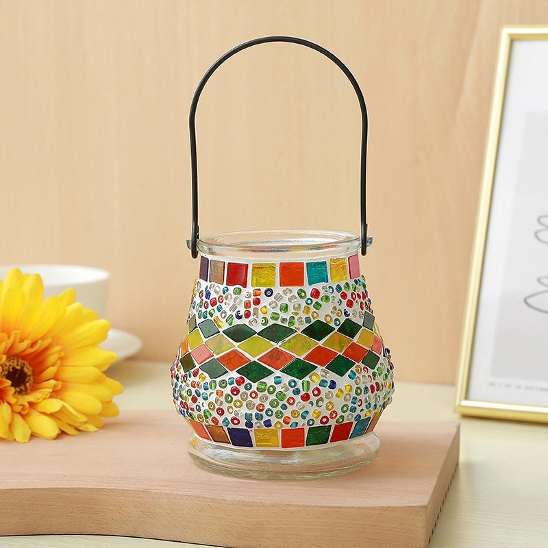 Handcrafted Painted Clay Geometric Glass Seed Beads | Handmade Jewelry Accessories