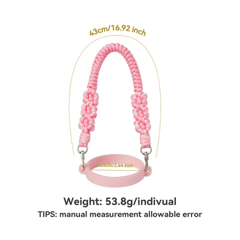 Floral Cotton Rope Silicone Cup Sleeves for Casual Use|Drinkware Accessories