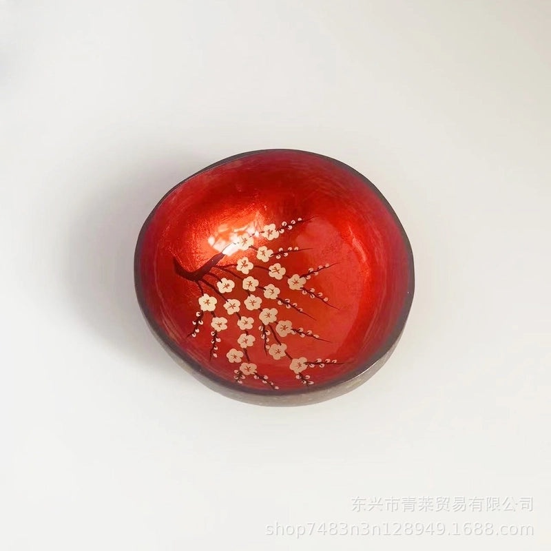 Natural Coconut Shell Charcoal Tableware Plate | Eco-Friendly Dining Accessories