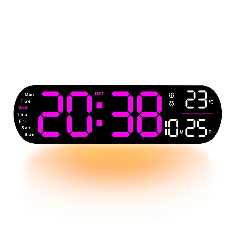 Creative Multi-Function LED Digital Wall Clock Large Screen Alarm Clock for Living Room Timing 5502|Home Decor Clocks