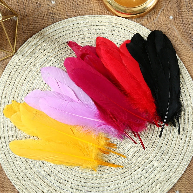 Elegant Solid Color Goose Feather Decoration|Home Decor Accessories
