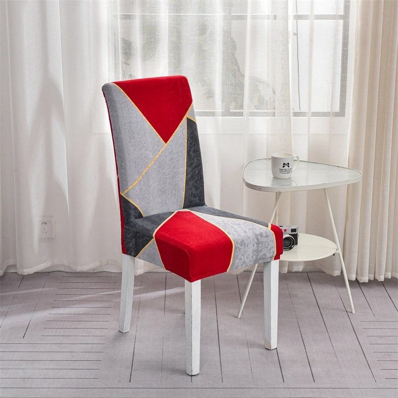 Minimalist Geometric Polyester Chair Cover for Casual Elegant Decor | Home Decor & Furniture Accessories