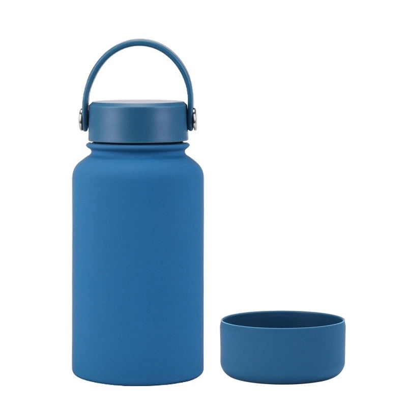 Stylish Solid Color Stainless Steel Water Bottle with Silicone Sleeve 1 Piece|Drinkware & Bottles