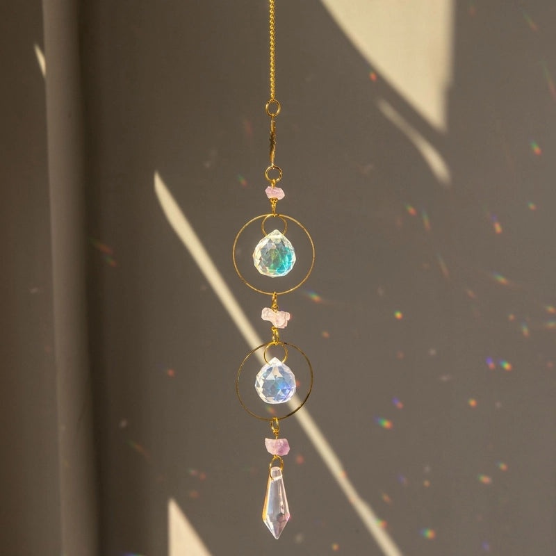 Pastoral Moon Brass Pendant with Artificial Crystal | Fashion Jewelry Accessories