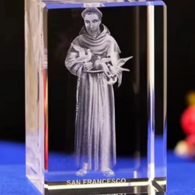 Minimalist Human Cross Crystal Ornament | Home Decor