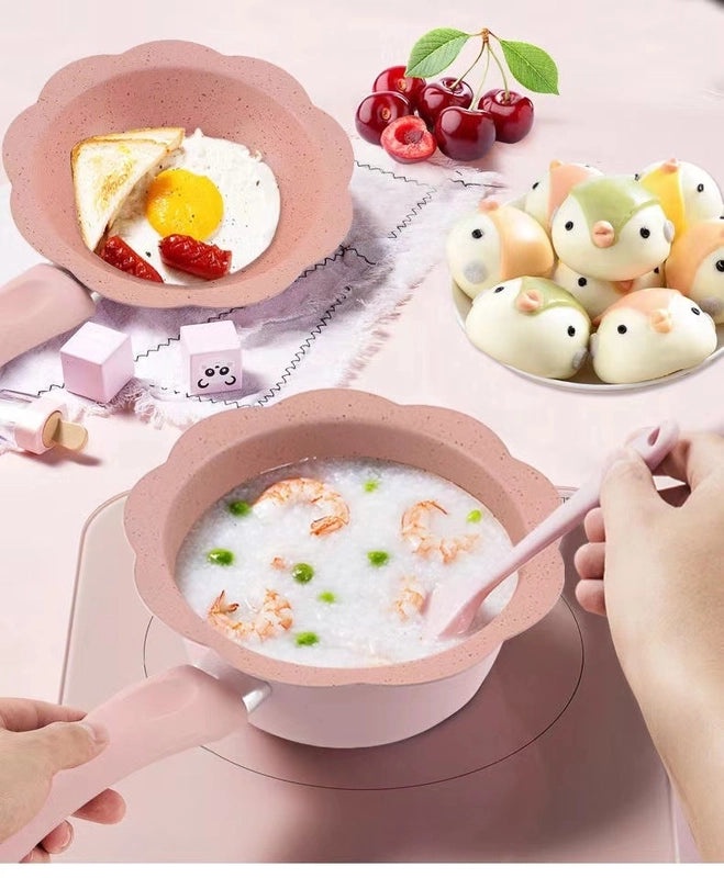 Solid Color Alloy Medical Stone Cookware Set 2 Pieces | Kitchen Cookware