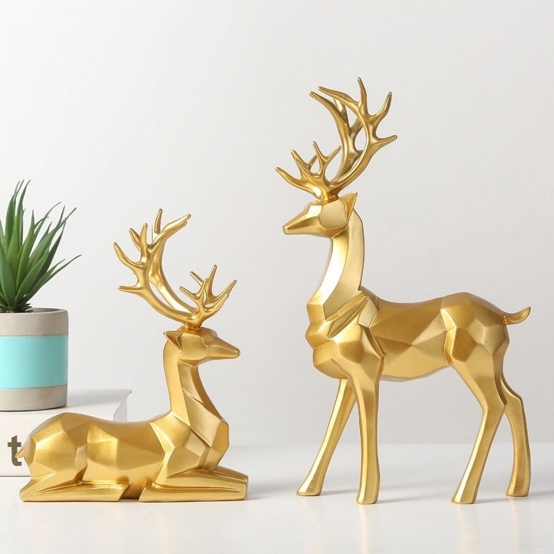 Minimalist Christmas Elk Resin Ornament Holiday Artificial Decoration|Christmas Decorations