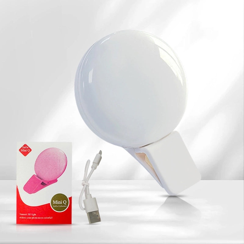 Portable Mini LED Clip-On Phone Selfie Light for Beauty Photography|手机配件