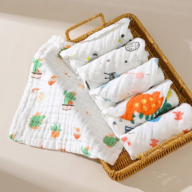 Adorable Cartoon Fruit and Fish Baby Burp Cloths Soft Infant Accessories|Baby Essentials