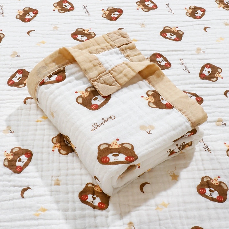 Newborn Baby Cotton Gauze Hooded Bath Towel Blanket Soft Absorbent Baby Bath Wrap|Baby Bath Towels & Accessories