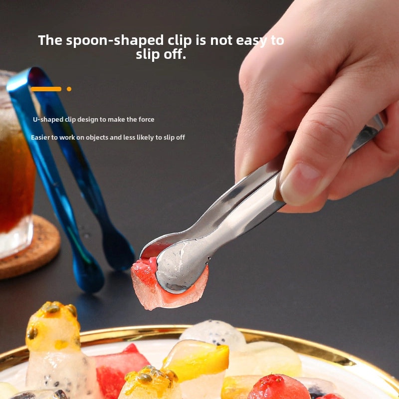 304 Stainless Steel Ice Tongs Thickened Metal Sugar Clip for Ice Blocks and Ice Grains|Kitchen Utensils & Tools