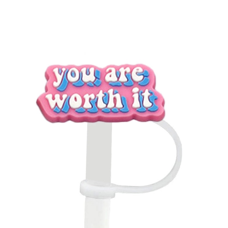 Silicone Letter Straw Mouthpiece 1 Piece Soft Cute Reusable Drink Accessory|Drinkware & Bar Accessories