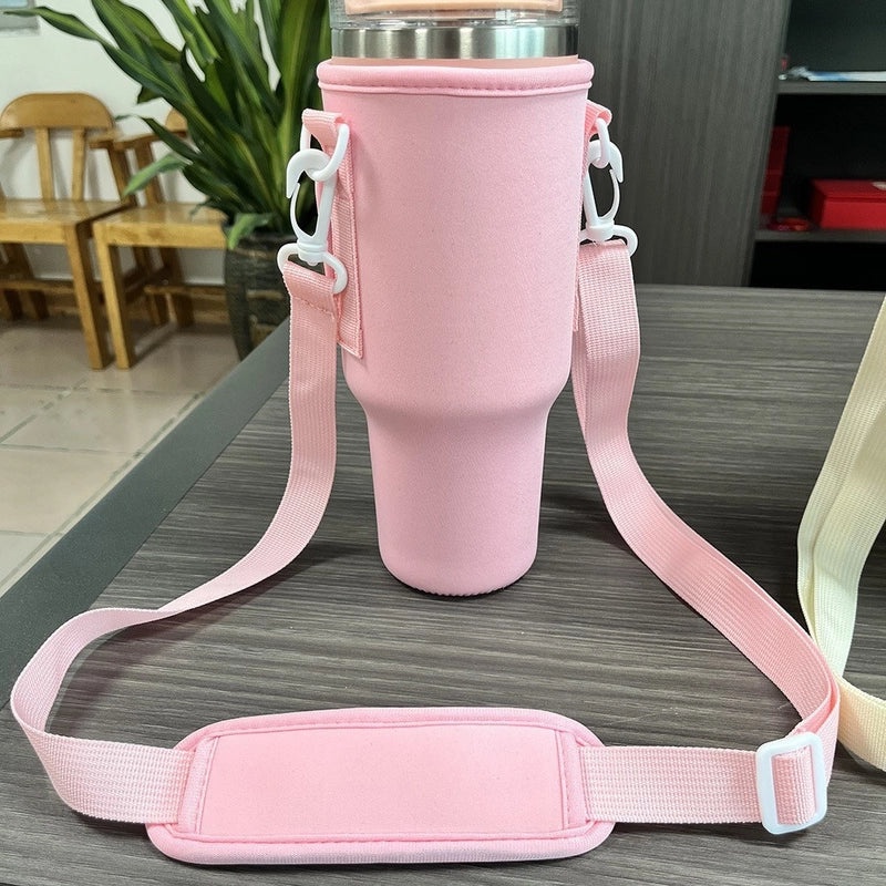 2 Pcs Neoprene Cup Sleeves Gradient and Solid Colors Casual Drink Holders|Kitchen & Dining Accessories