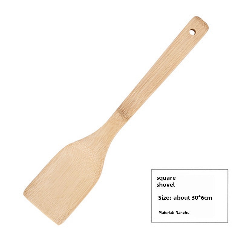 Long Handle Bamboo Spatula Set High Temperature Resistant Non-stick Kitchen Cooking Utensils|Kitchenware & Cooking Tools