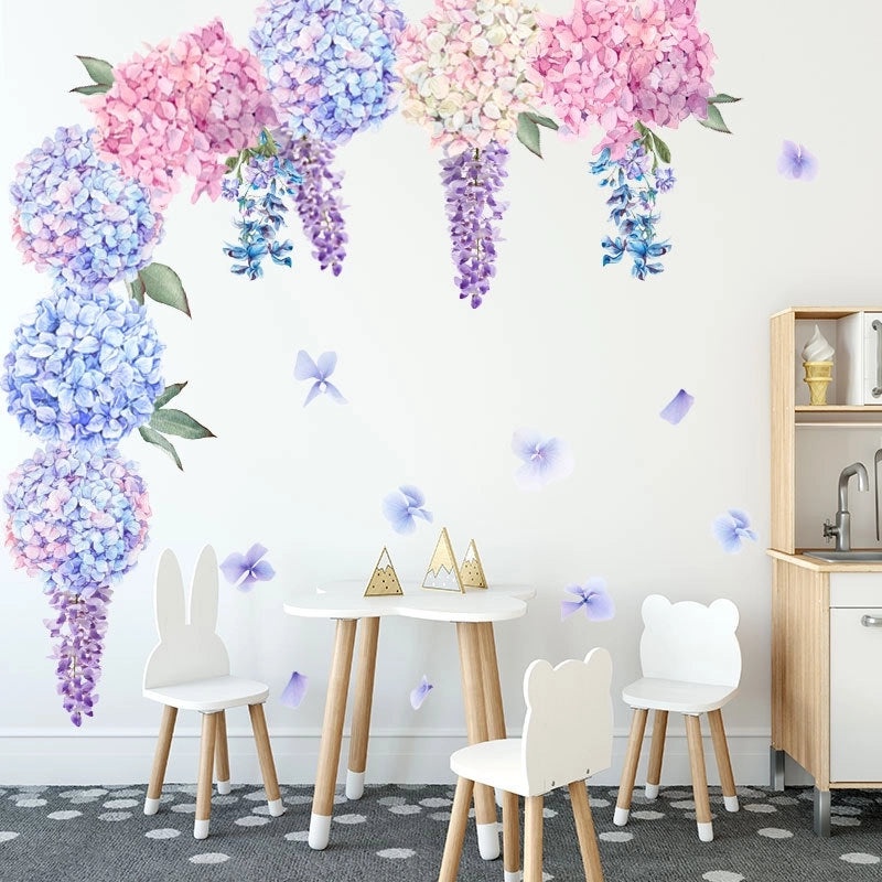 Lavender Purple Flower Ball Wall Decal | Home Decor Wall Stickers