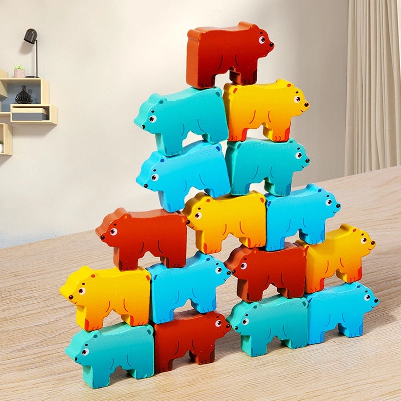 Wooden Animal Building Blocks for Toddlers 3-6 Years|Educational Wooden Toys