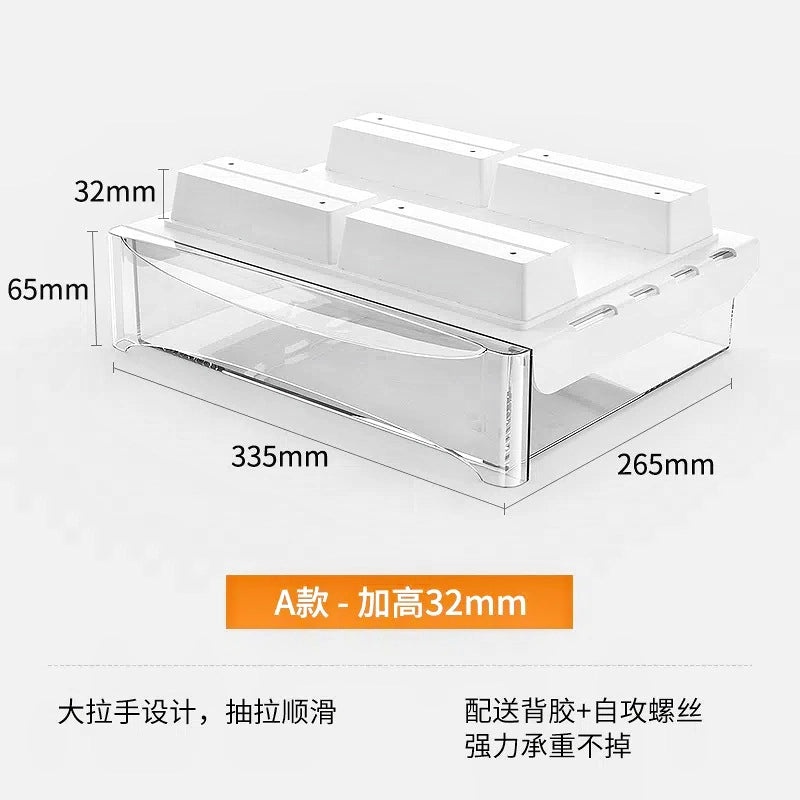 Invisible Under-Desk Drawer Storage Box for Study, Dorm, Bar & Computer Desk | Home & Office Storage Solutions