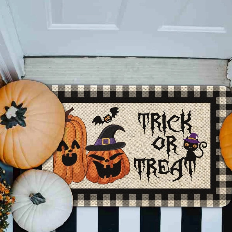 Halloween Pumpkin Polyester Carpet and Bedding Set | Home Decor