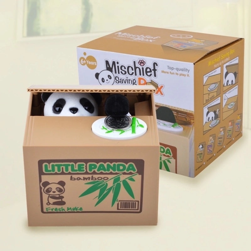 Creative Cute Panda Cat Coin Bank for Savings|Home Decor & Savings Accessory