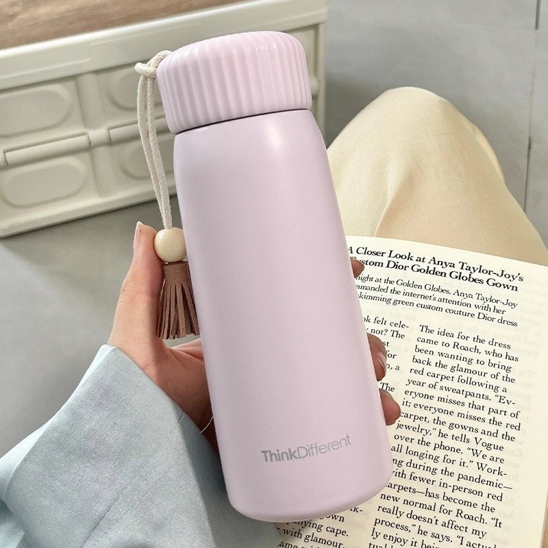 Korean-style Mini Thermos Cup for Girls Portable Cute Student Water Bottle Simple Design|Drinkware & Tumblers