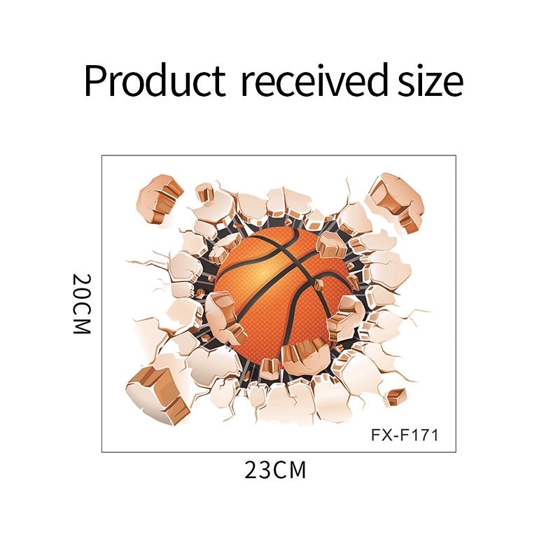 Casual Football PVC Decorative Wall Sticker for Bedroom or Living Room | Home Decor Wall Art