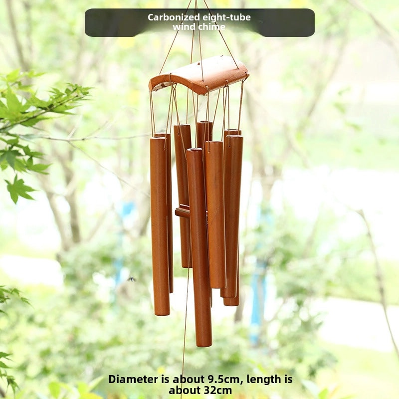 Bamboo Wind Chime Decorative Hanging Ornament Feng Shui Lucky Gift Bamboo Tube Bell | Home Decor