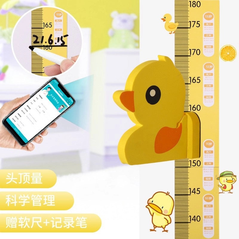 儿童成长身高贴自粘墙贴3D立体磁性尺子|儿童教育用品