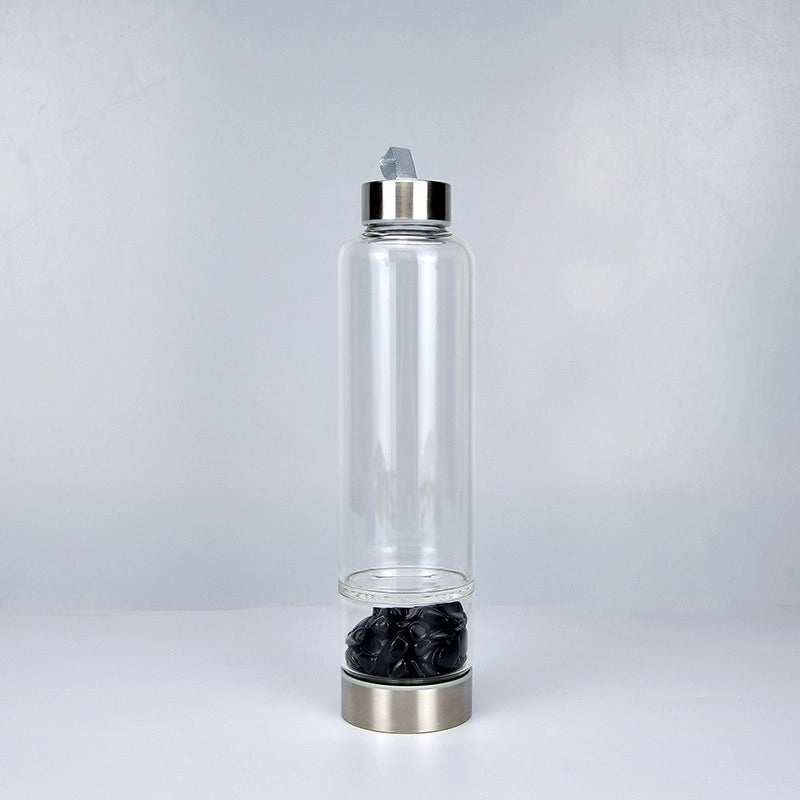 Vintage Single Glass Water Bottle Solid Color | Home & Kitchen Accessories