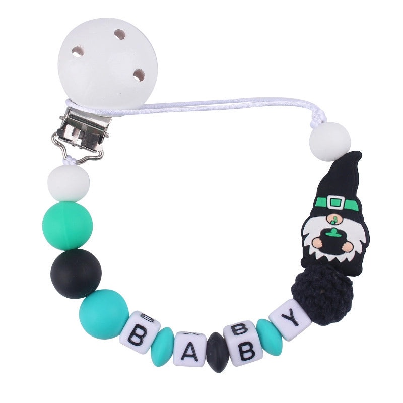 Christmas Baby Accessories Cute Santa Claus Silicone Beech Wood Teether | Baby Teethers & Pacifiers