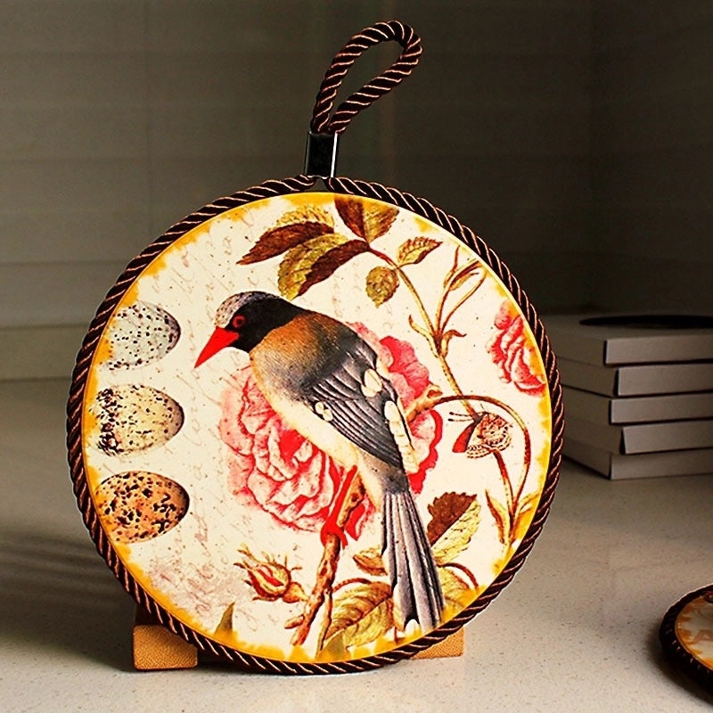 Floral Ceramic Placemat for Casual Vacation Dining 1 Piece|Home & Kitchen Table Linens