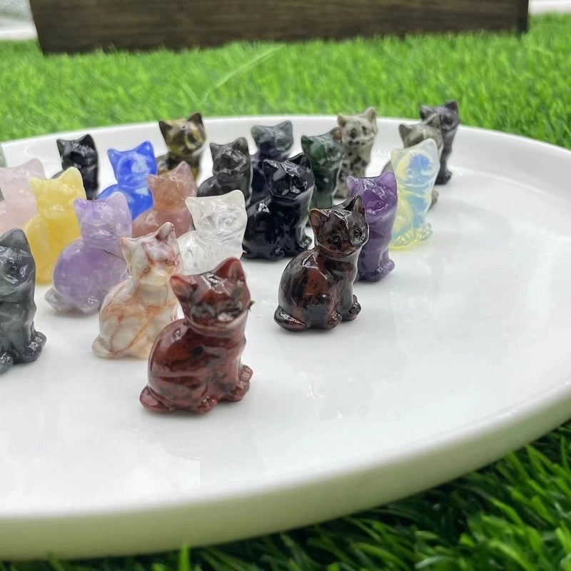 Adorable Gemstone Animal Figurines Decorative Artificial Ornaments|Home Decor