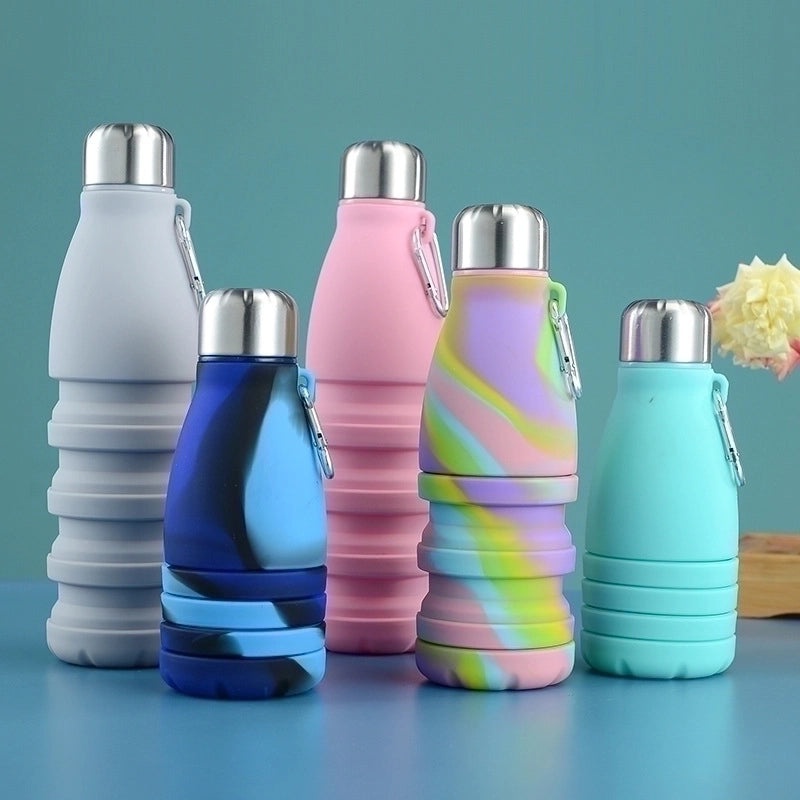 Stylish Solid Color Silicone Water Bottle 1 Piece | Drinkware & Accessories