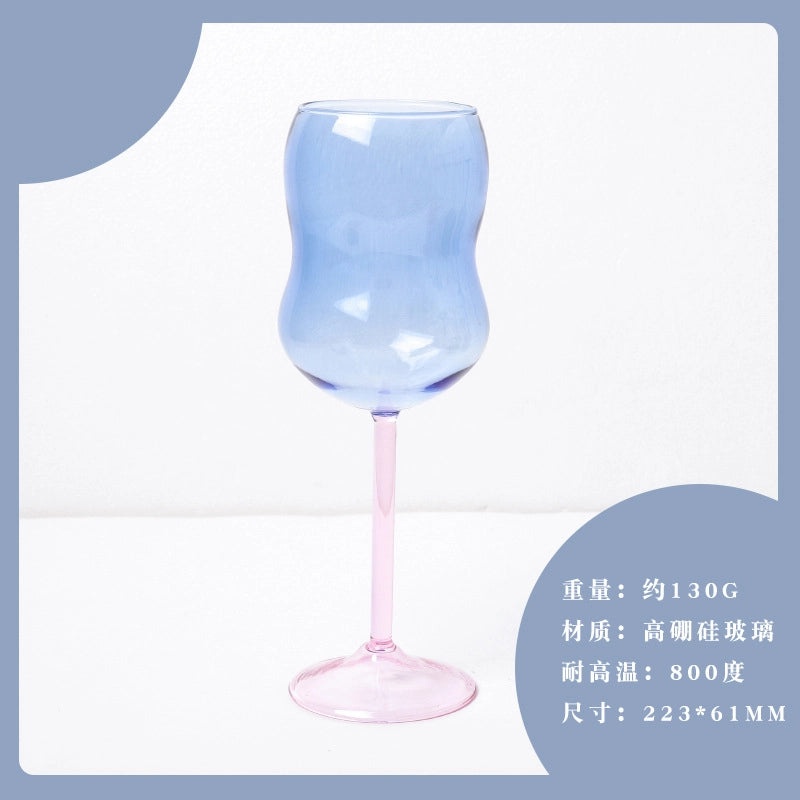 Elegant Solid Color Glass Wine Glass Single Piece|Wine Glasses & Drinkware
