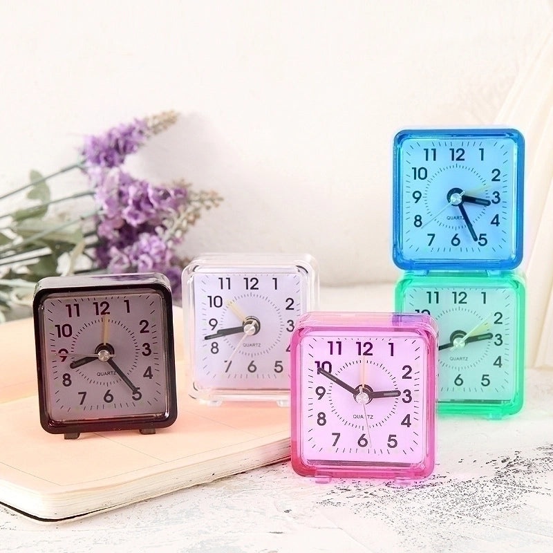 Transparent Square Candy Color Alarm Clock for Students | Home Decor