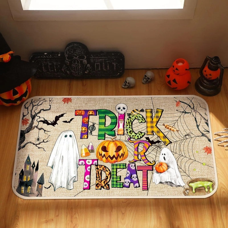 Halloween Pumpkin Polyester Carpet and Bedding Set | Home Decor