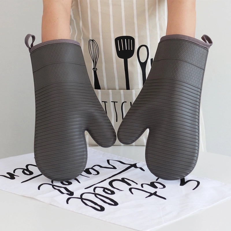 Heat Resistant Cotton Gloves with Silicone Grip|Kitchen Gloves & Heat Protection