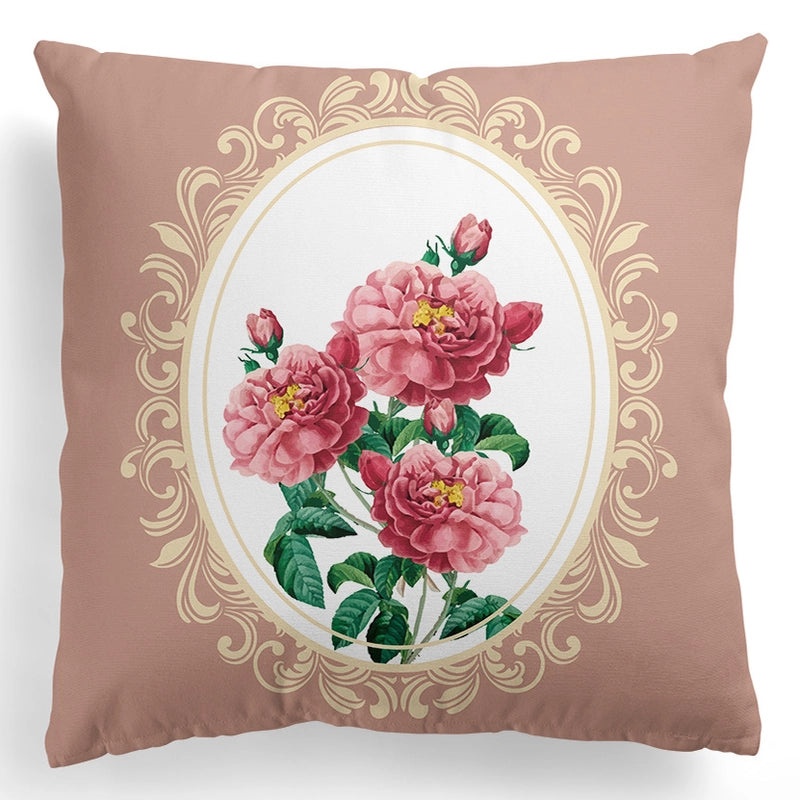 European Retro Floral Pillowcase with Geometric Plaid Design|Home Decor Cushions