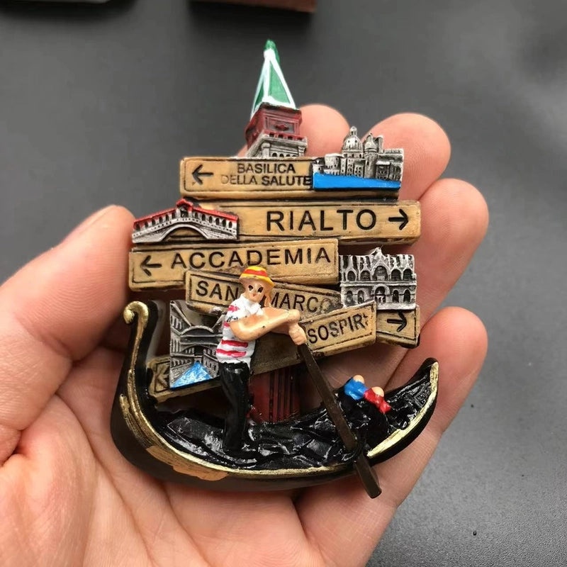 Washington USA Germany Swan Castle France Italy Syria Gulg Bell Magnetic Resin Refrigerator Magnet|Home Decor Magnets