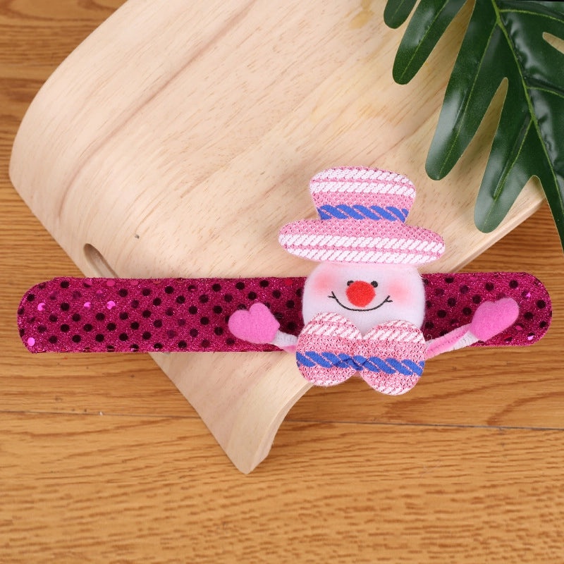 Christmas Light-Up Slap Bracelets for Kids, Snowman & Santa Designs|Kids Jewelry & Accessories