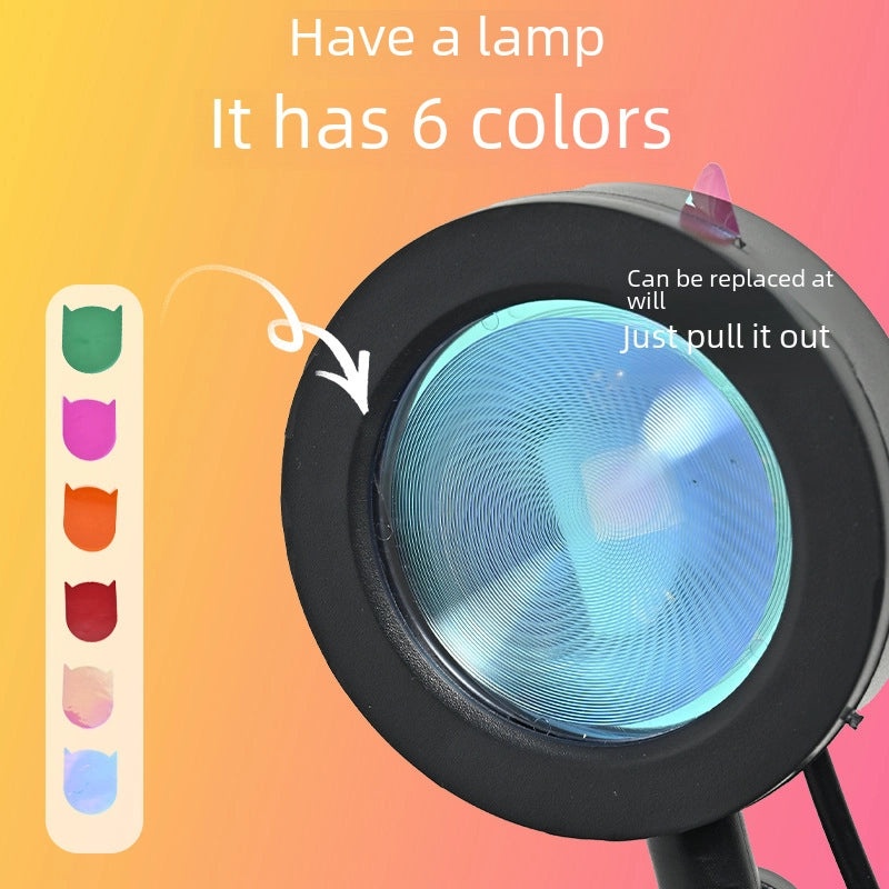 Sunset Glow LED Mood Lamp RGB Remote Control Little Demon Style Photography Light|Home Decor & Lighting