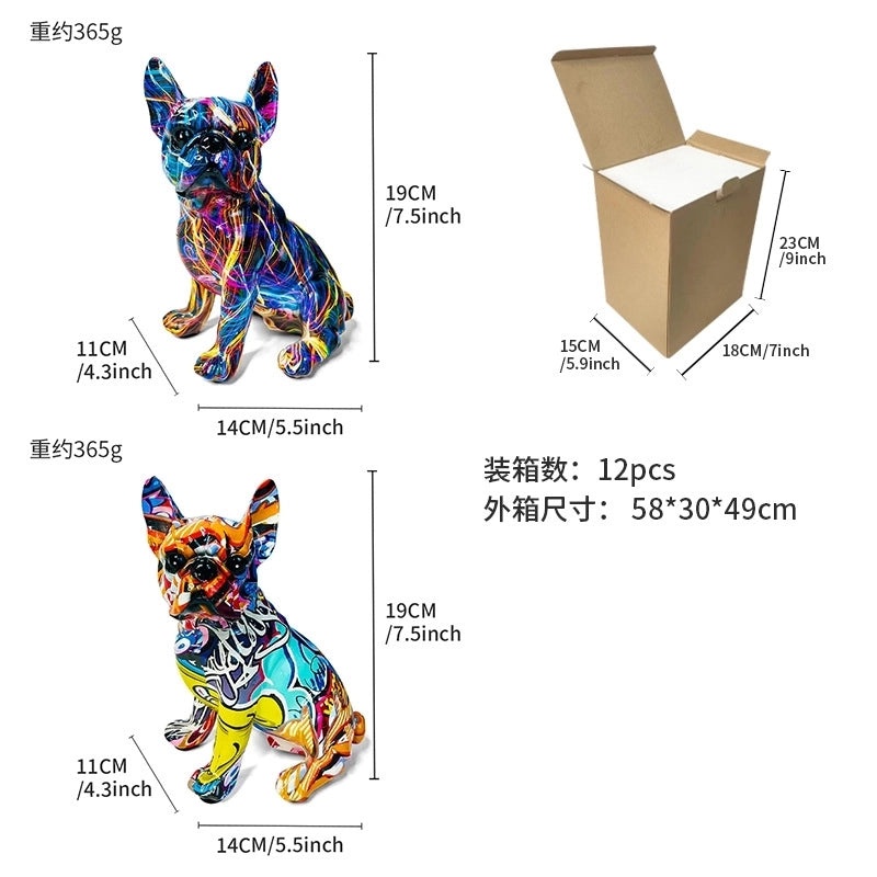Cartoon Dog Resin Figurines Decorative Artificial Ornaments|Home Decor