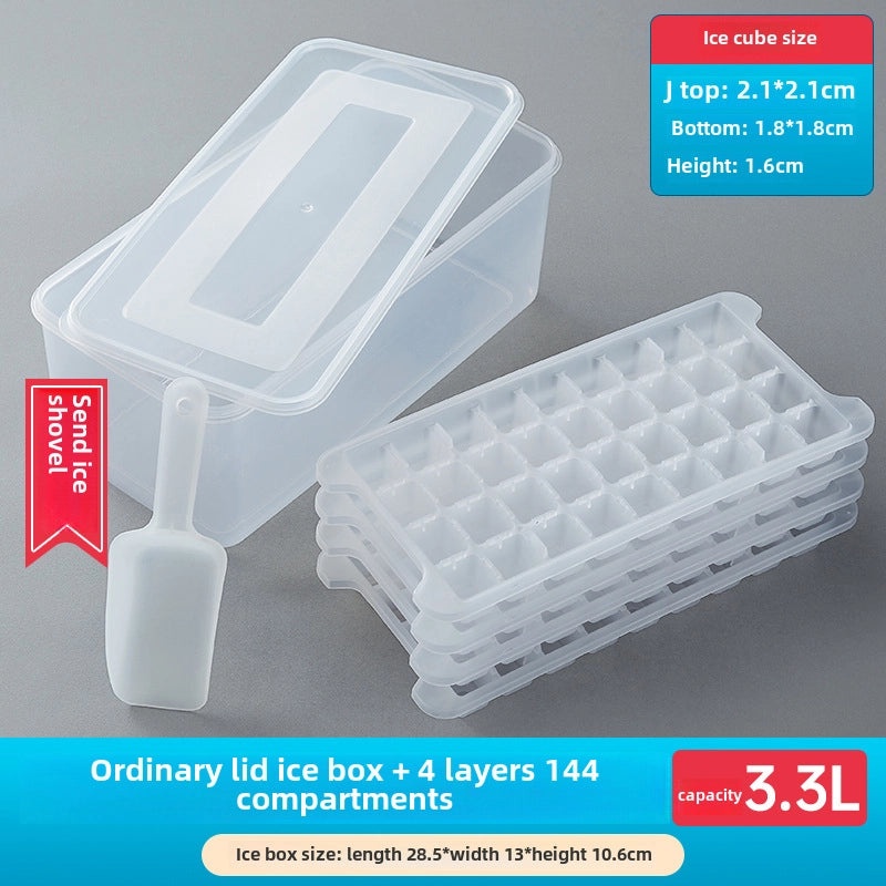 Multi-layer Plastic Ice Cube Tray with Lid | Kitchen & Dining Accessories