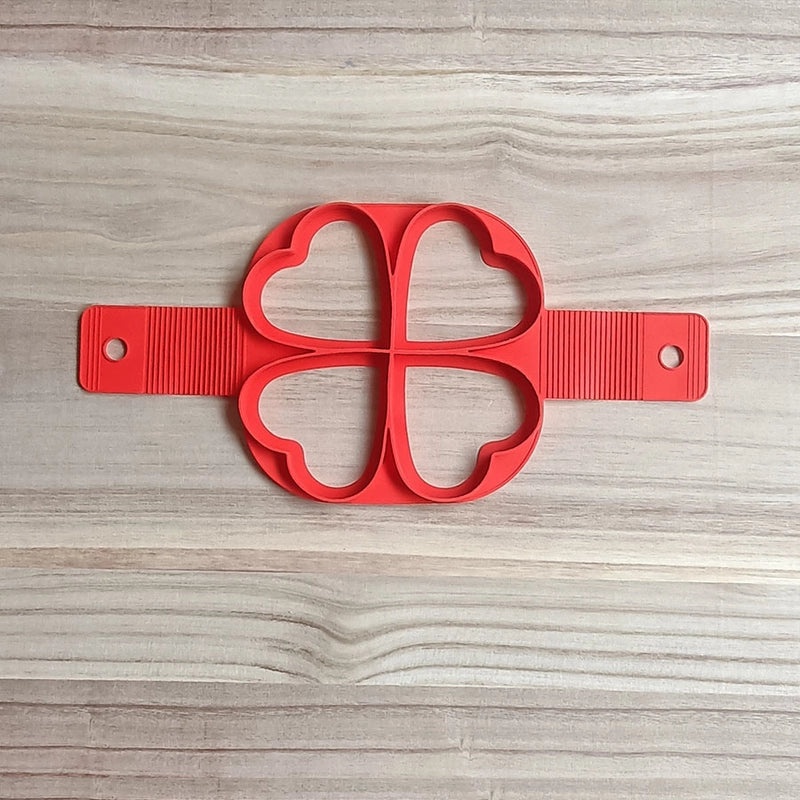 Silicone Omelette Pan with 7 Holes in Round, Heart, and Star Shapes | Kitchen Bakeware & Pancake Molds