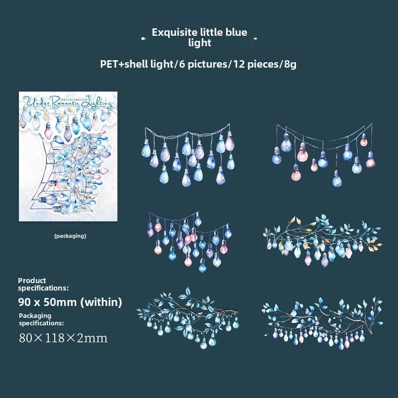 Romantic Shell Light Sticker DIY Landscape Decoration for Hand Account Beautiful Day Lighting Series|Home Decor Lighting