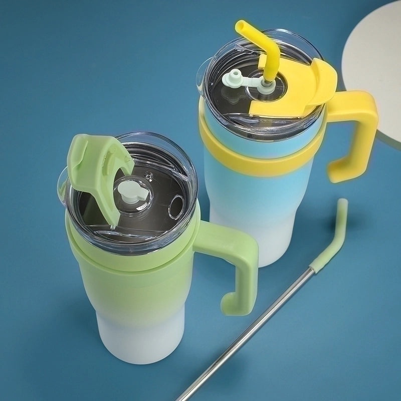 Stylish Multicolor Stainless Steel Casual Thermos Cup 1 Pc | Drinkware & Thermoses