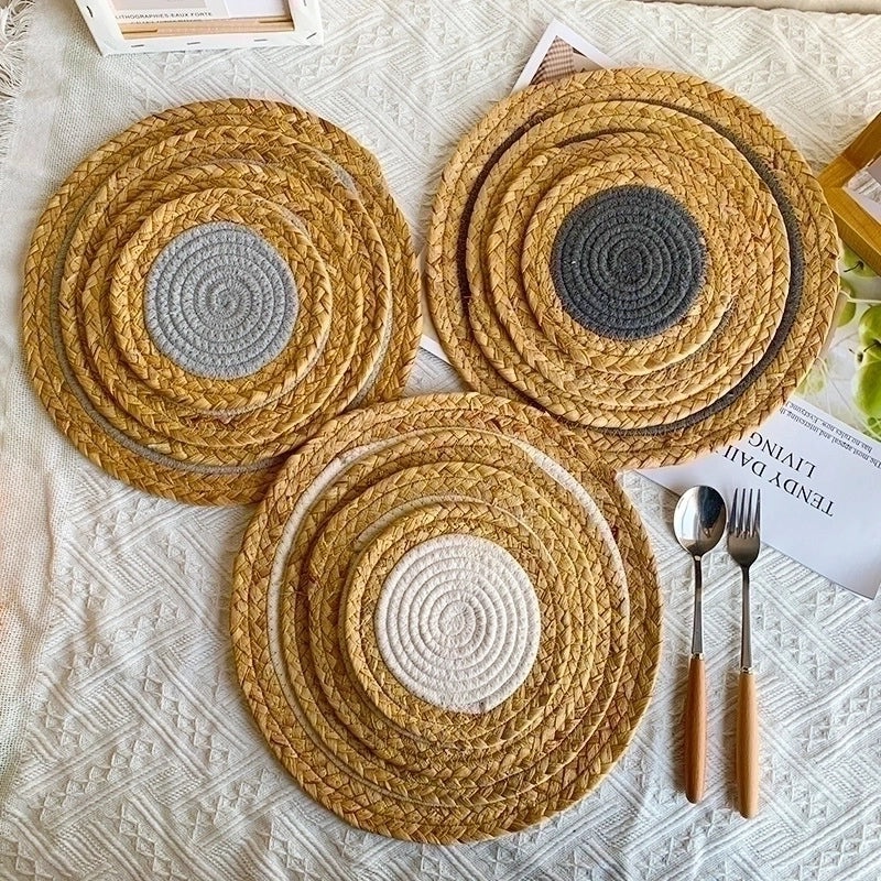 Cotton Rope Placemat in Solid Color for Casual Dining 1 Piece | Home & Kitchen Tableware