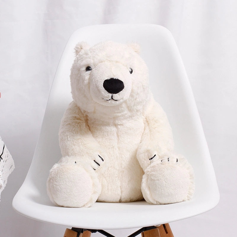 Cute Simulation Polar Bear Plush Toy Soft Custom Bear Pillow Doll Large Mascot Stuffed Animal|Plush Toys & Stuffed Animals