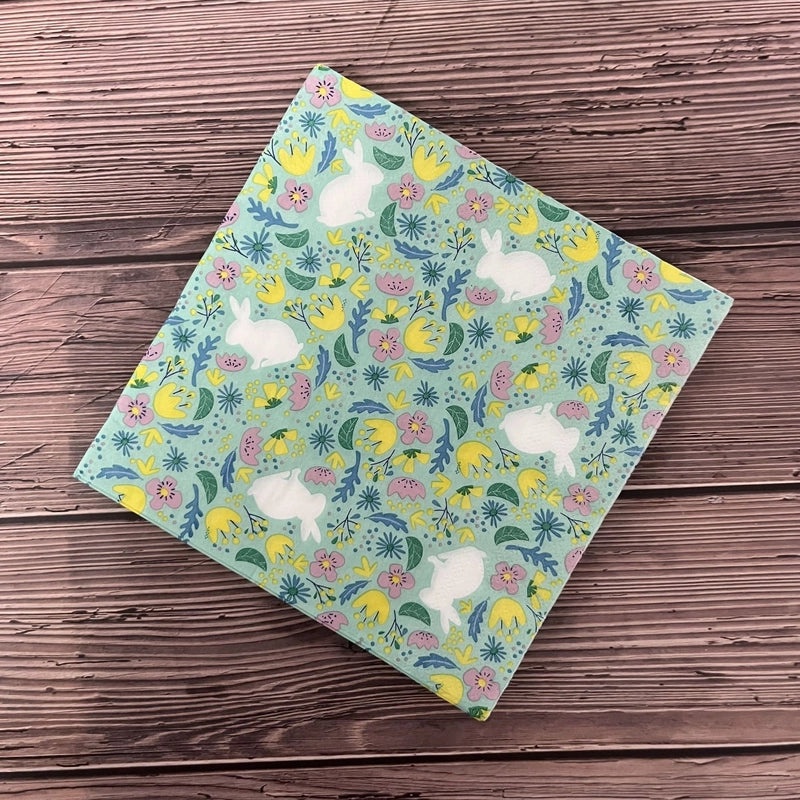 Rustic Floral Printed Wood Pulp Napkins|Home & Living > Kitchen & Dining > Paper Napkins